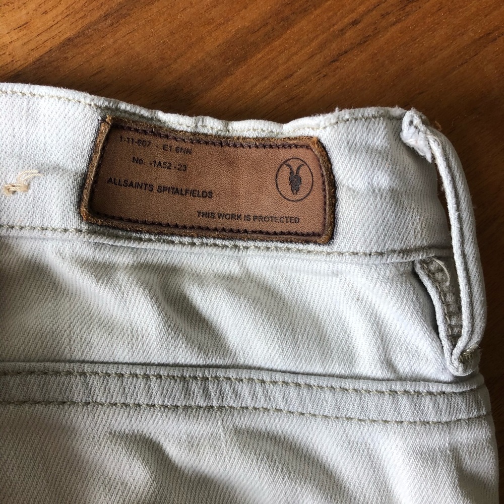 All Saints Rigger Skinny Jeans In Chalk - Picture 4 of 5